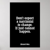 Erwarten Sie nicht, dass sich ein Narzisst ändert  Poster (Vorne)