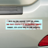 ERWARTEN SIE NICHT EINEN WARNSCHUSS! AUTOAUFKLEBER (Auf Auto)