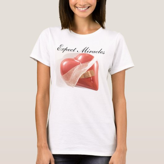 Erwarten Sie Wunder-Herz T-Shirt (Vorderseite)