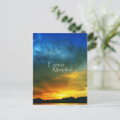 Erwarten Sie Wunder! Postkarte (Stehend Vorderseite)