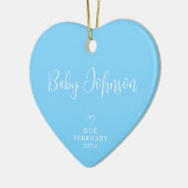 Erwartende Eltern Foto Baby Boy Due 2024 Keramik Ornament (Links)