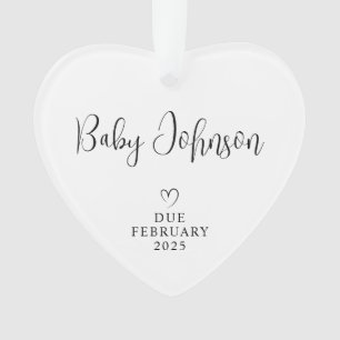 Erwartende Eltern Foto Baby fällig 2025 Ornament
