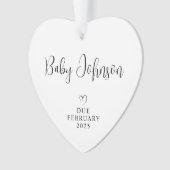 Erwartende Eltern Foto Baby Fälligkeit 2025 Ornament (Vorderseite)