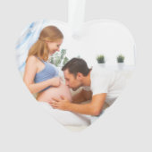 Erwartende Eltern Foto Baby Fälligkeit 2025 Ornament (Rückseite)