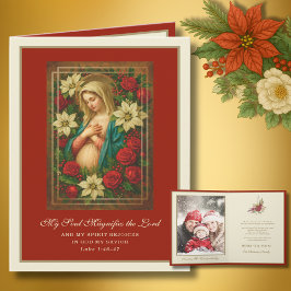 Erwartende Mutter Maria Magnificat Schrift Feiertagskarte