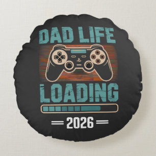 Erwartender Vater Dad Leben Lädt 2026 Rundes Kissen