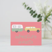 ERWARTET Camping-Trailer RV Postkarte (Stehend Vorderseite)