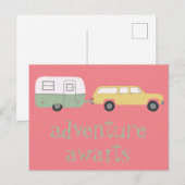 ERWARTET Camping-Trailer RV Postkarte (Vorne/Hinten)
