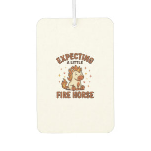Erwartet ein kleines Feuerpferd Vintage Baby-Shirt Autolufterfrischer