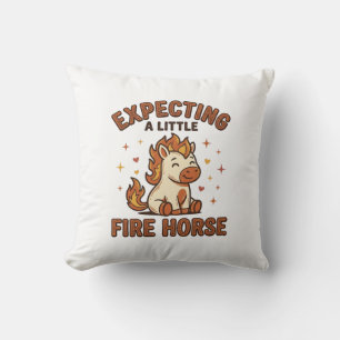 Erwartet ein kleines Feuerpferd Vintage Baby-Shirt Kissen