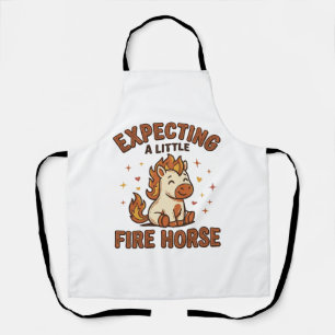 Erwartet ein kleines Feuerpferd Vintage Baby Shirt Schürze