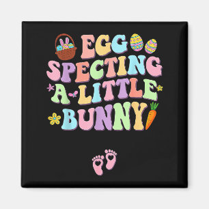Erwartet ein kleines Häschen Osterschwangerschaft  Magnet