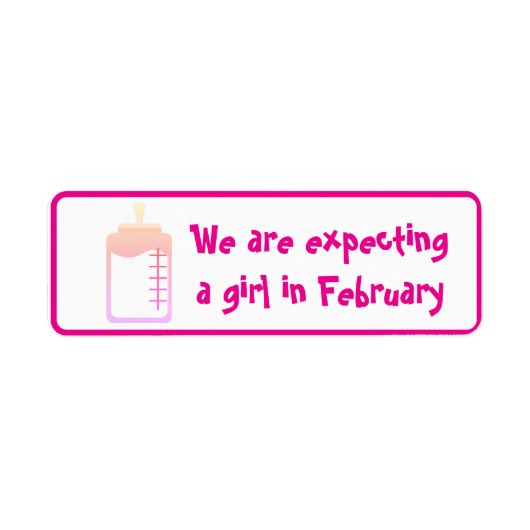 Erwartet ein Mädchen im Feb Stickers von dalDesign (Vorne)