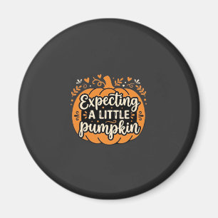 Erwartet einen kleinen Kürbis Halloween Schwangers Magnet
