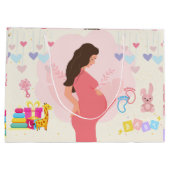 Erwartete Mütter Große Geschenktüte (Rückseite)