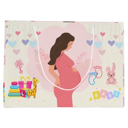 Erwartete Mütter Große Geschenktüte (Rückseite)