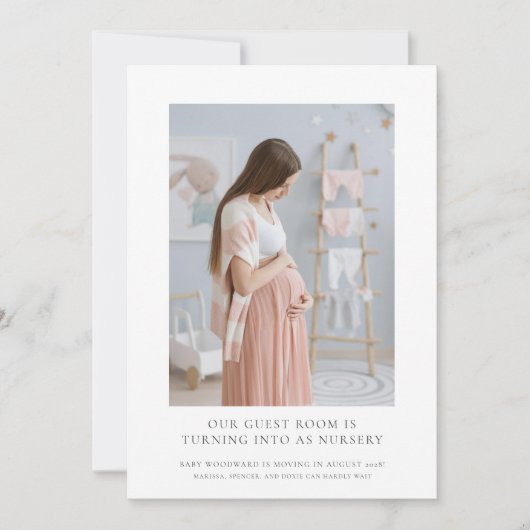 Erwartete Schwangerschaft des Fotos Ankündigung (Vorderseite)