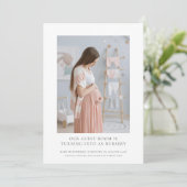 Erwartete Schwangerschaft des Fotos Ankündigung (Stehend Vorderseite)