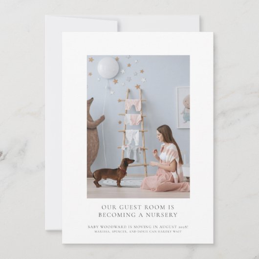 Erwartete Schwangerschaft des Fotos Ankündigung (Vorderseite)