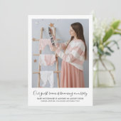 Erwartete Schwangerschaft des Fotos Ankündigung (Stehend Vorderseite)