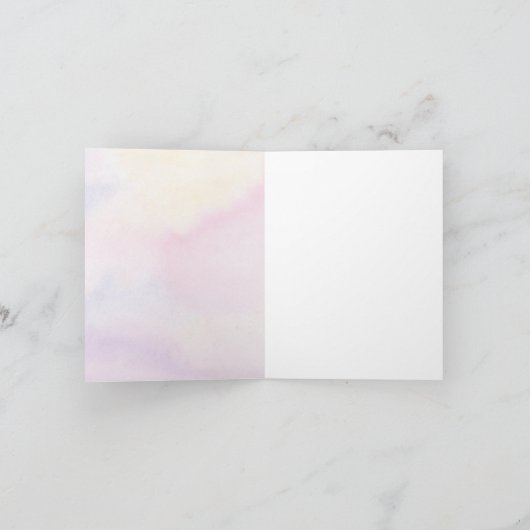 Erwartete Twins: Boho floral & lavender Wasserfarb Einladung (Innenseite)