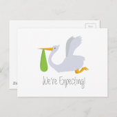 Erwarteten Ankündigungspostkarte (Vorne/Hinten)