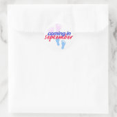 Erwarteter SEPTEMBER-Aufkleber Runder Aufkleber (Tasche)