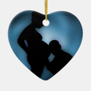 erwartetes Baby Keramik Ornament