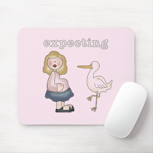 erwartetes Baby - Storchhemden und Geschenke Mousepad (Mit Mouse)
