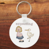erwartetes Baby - Storchhemden und Geschenke Schlüsselanhänger (Vorderseite)