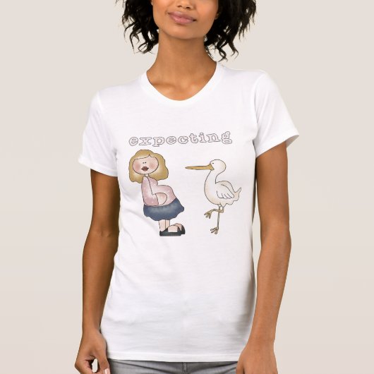 erwartetes Baby - Storchhemden und Geschenke T-Shirt (Vorderseite)
