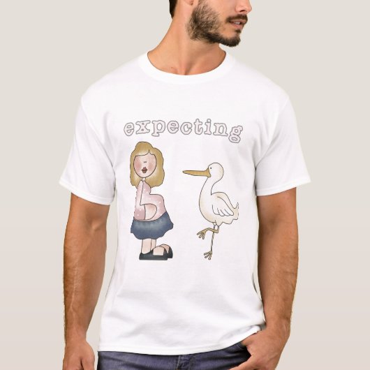 erwartetes Baby - Storchhemden und Geschenke T-Shirt (Vorderseite)