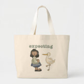 Erwartung - Afrikanische Mama wird und bleibt Jumbo Stoffbeutel (Vorne)