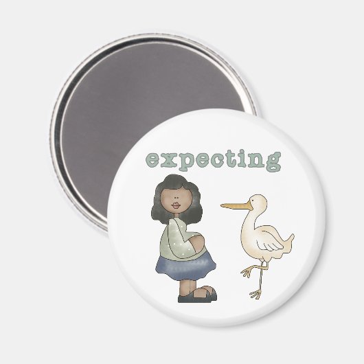 Erwartung - Afrikanische Mama wird und bleibt Magnet (Vorderseite/Rückseite)