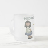 Erwartung - Afrikanische Mama wird und bleibt Mattglastasse (Vorderseite Links)