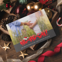 Erwartung Baby Couple Foto Weihnachten Ho Ho Oh