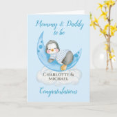 Erwartung, dass Mama und Papa blauer werden Karte (Gelbe Blume)