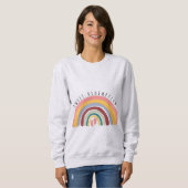 Erwartung der Baby Rainbow Girl Maternity Sweatshirt (Vorne ganz)