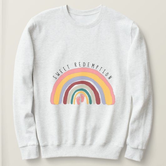 Erwartung der Baby Rainbow Girl Maternity Sweatshirt (Design vorne)