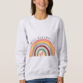 Erwartung der Baby Rainbow Girl Maternity Sweatshirt (Vorderseite)