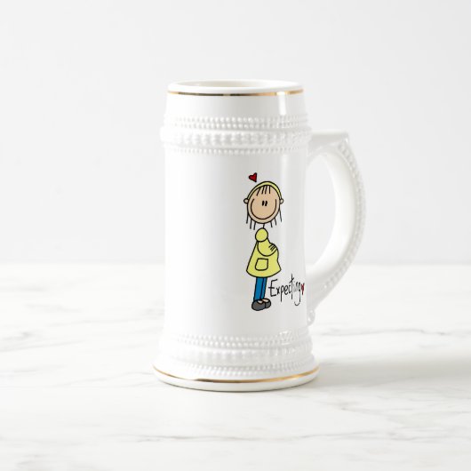 Erwartung der Baby-T - Shirts und der Geschenke Bierglas (VorderseiteRechts)