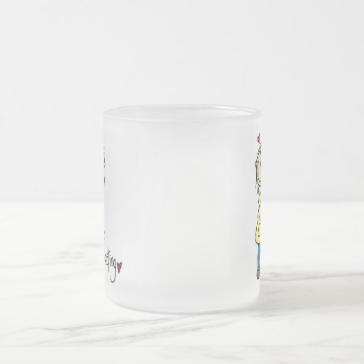 Erwartung der Baby-T-Shirts und der Geschenke Mattglastasse (Mittel)