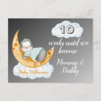 Erwartung der Eltern Baby Countdown Pinguin