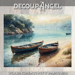 Erwartung der nächsten Reise - Decoupage - Seidenpapier