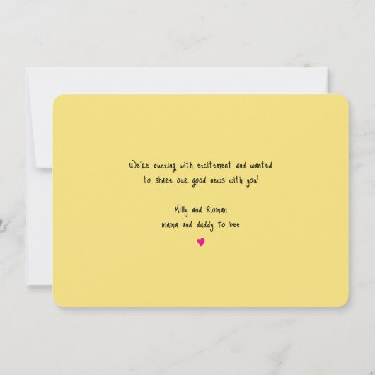 Erwartung der Schwangerschaftsankündigung von Mama Einladung (Rückseite)