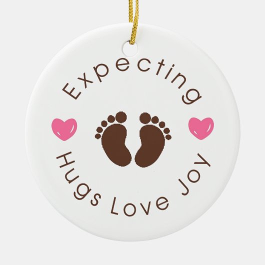 Erwartung des Mutteren-Zitats Keramik Ornament (Vorne)