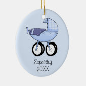 Erwartung die Verzierung (blau) Keramik Ornament (Rechts)