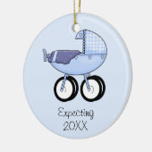 Erwartung die Verzierung (blau) Keramik Ornament (Links)