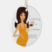 Erwartung dieser Weihnachtsverzierung Keramik Ornament (Rechts)