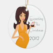 Erwartung dieser Weihnachtsverzierung Keramik Ornament (Links)